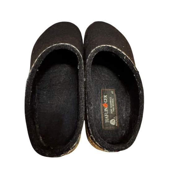 COPY - Haflinger Grizzly Clog Womens 40 Black Wool Slip On Slipper Mule Shoes - Picture 7 of 8
